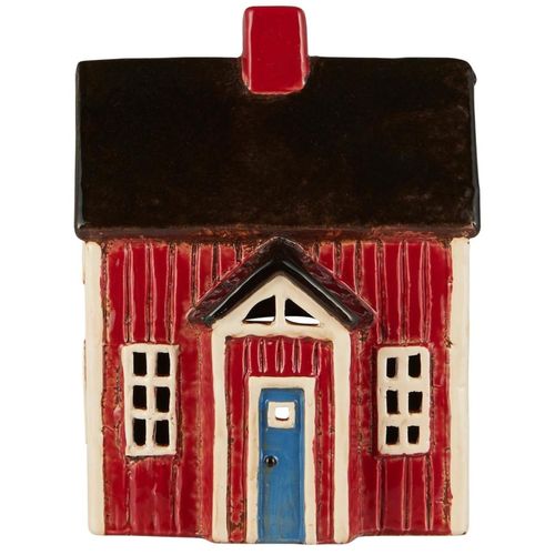 5709898367145 - Haus für Teelicht Visby rot blaue Tür 133 x 8 x 175 cm 5709898367145 - Haus für Teelicht Visby rot blaue Tür 133 x 8 x 175 cm