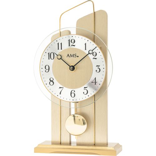 4037445160880 - Pendeltischuhr AMS gold (messingfarben goldfarben) Tischuhren Wohnzimmer Esszimmer Made in Germany 4037445160880 - Pendeltischuhr AMS gold (messingfarben goldfarben) Tischuhren Wohnzimmer Esszimmer Made in Germany