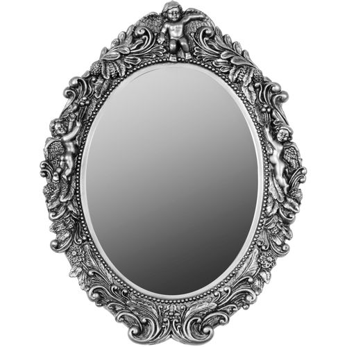 4250965928642 - Myflair Möbel & Accessoires Wandspiegel Asil (1-St) silberfarben oval Rahmen im Barock Stil mit Antik-Finish Spiegel mit Facettenschliff silberfarben 4250965928642 - Myflair Möbel & Accessoires Wandspiegel Asil (1-St) silberfarben oval Rahmen im Barock Stil mit Antik-Finish Spiegel mit Facettenschliff silberfarben