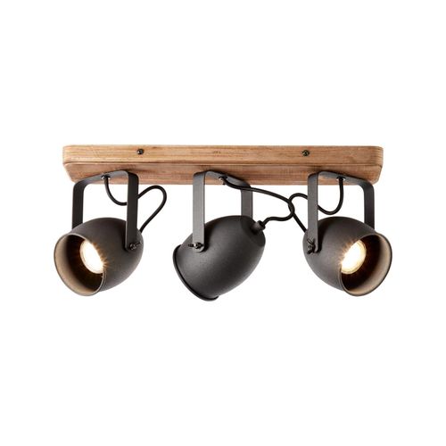 4004353378805 - Lampe Crowton Spotbalken 3flg kohlenschwarz holz Metall Holz 3x PAR51 GU10 6WReflektorlampen (nicht enthalten) - schwarz - Brilliant 4004353378805 - Lampe Crowton Spotbalken 3flg kohlenschwarz holz Metall Holz 3x PAR51 GU10 6WReflektorlampen (nicht enthalten) - schwarz - Brilliant