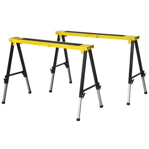4251774980739 - Arbeitsbock 2-er Set klappbar Gelb+Schwarz 100 x 49 x 62-895 cm (LxBxH) Arbeitsbock Sägegestell Sägepferd Unterstellbock 4251774980739 - Arbeitsbock 2-er Set klappbar Gelb+Schwarz 100 x 49 x 62-895 cm (LxBxH) Arbeitsbock Sägegestell Sägepferd Unterstellbock