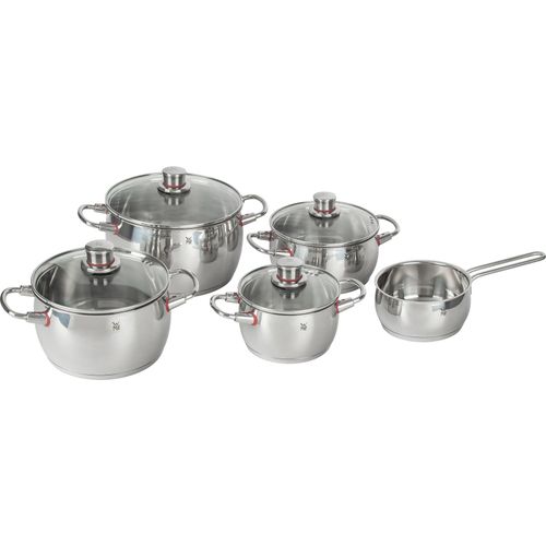 4000530736444 - Topf-Set Quality One Cromargan® Edelstahl Rostfrei 18 10 (Set 5-tlg Bratentopf Ø 20 cm Fleischtopf Ø 16 20 24 cm Stielkasserolle Ø 16 cm) induktionsgeeignet rot|silberfarben 4000530736444 - Topf-Set Quality One Cromargan® Edelstahl Rostfrei 18 10 (Set 5-tlg Bratentopf Ø 20 cm Fleischtopf Ø 16 20 24 cm Stielkasserolle Ø 16 cm) induktionsgeeignet rot|silberfarben