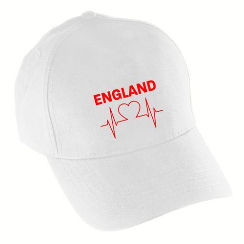 4068859226954 - multifanshop Baseballcap - England - Herzschlag - Druck rot - Mütze 4068859226954 - multifanshop Baseballcap - England - Herzschlag - Druck rot - Mütze