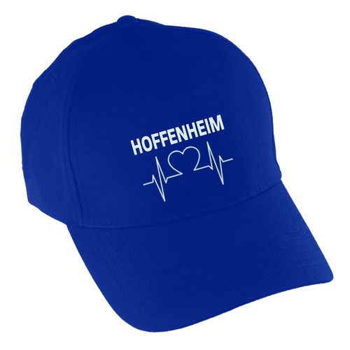 4068859038373 - multifanshop Baseballcap - Hoffenheim - Herzschlag - Druck weiß - Mütze