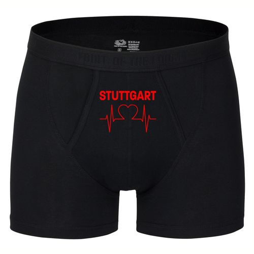4068859118297 - multifanshop Herren Boxer Short - Stuttgart - Herzschlag - Druck rot - Unterwäsche