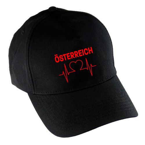 4068859467753 - multifanshop Baseballcap - Österreich - Herzschlag - Druck rot - Mütze 4068859467753 - multifanshop Baseballcap - Österreich - Herzschlag - Druck rot - Mütze