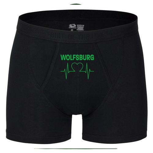 4068859175047 - multifanshop Herren Boxer Short - Wolfsburg - Herzschlag - Druck grün - Unterwäsche 4068859175047 - multifanshop Herren Boxer Short - Wolfsburg - Herzschlag - Druck grün - Unterwäsche