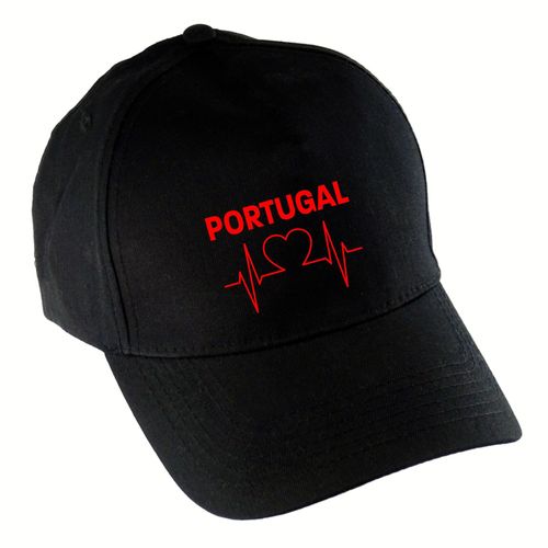 4068859230364 - multifanshop Baseballcap - Portugal - Herzschlag - Druck rot - Mütze