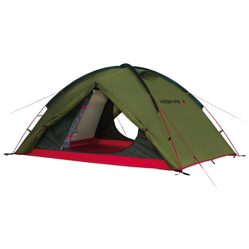 4001690101943 - Kuppelzelt HIGH PEAK Woodpecker 3 Zelte Gr B H L 190 cm x 115 cm x 340 cm grün (grün rot) Familienzelte