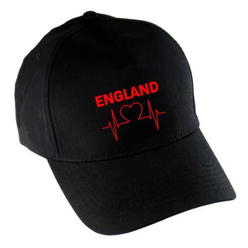 4068859226947 - multifanshop Baseballcap - England - Herzschlag - Druck rot - Mütze 4068859226947 - multifanshop Baseballcap - England - Herzschlag - Druck rot - Mütze