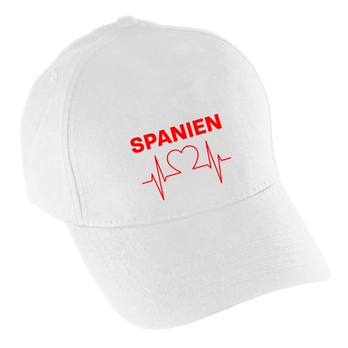 4068859232658 - multifanshop Baseballcap - Spanien - Herzschlag - Druck rot - Mütze 4068859232658 - multifanshop Baseballcap - Spanien - Herzschlag - Druck rot - Mütze
