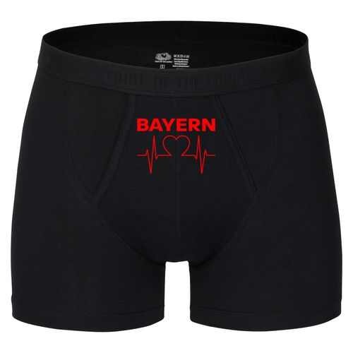 4068859103477 - multifanshop Herren Boxer Short - Bayern - Herzschlag - Druck rot - Unterwäsche
