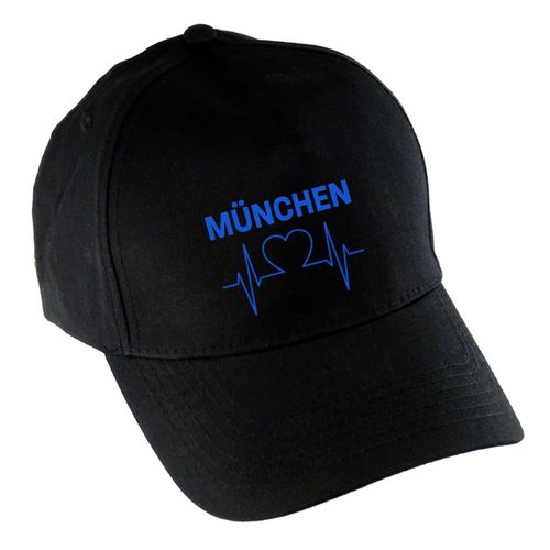 4068859040635 - multifanshop Baseballcap - München blau - Herzschlag - Druck blau - Mütze 4068859040635 - multifanshop Baseballcap - München blau - Herzschlag - Druck blau - Mütze