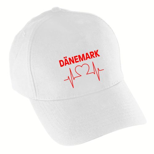 4068859225810 - multifanshop Baseballcap - Dänemark - Herzschlag - Druck rot - Mütze 4068859225810 - multifanshop Baseballcap - Dänemark - Herzschlag - Druck rot - Mütze