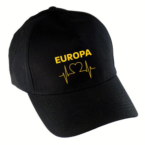 4068859307158 - multifanshop Baseballcap - Europa - Herzschlag - Druck gelb - Mütze 4068859307158 - multifanshop Baseballcap - Europa - Herzschlag - Druck gelb - Mütze