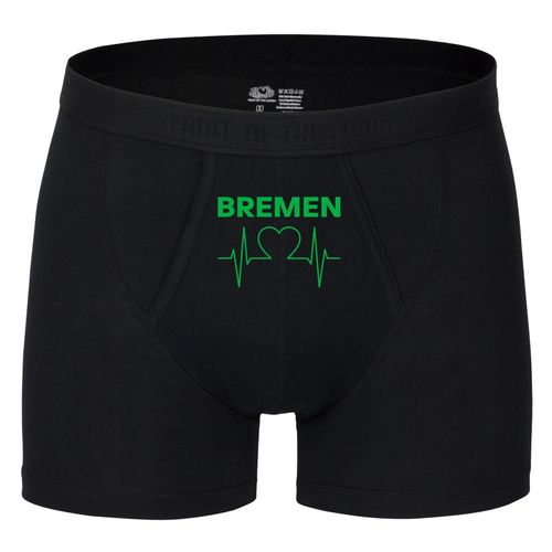 4068859172435 - multifanshop Herren Boxer Short - Bremen - Herzschlag - Druck grün - Unterwäsche 4068859172435 - multifanshop Herren Boxer Short - Bremen - Herzschlag - Druck grün - Unterwäsche