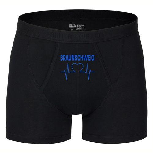 4068859201364 - multifanshop Herren Boxer Short - Braunschweig - Herzschlag - Druck blau - Unterwäsche 4068859201364 - multifanshop Herren Boxer Short - Braunschweig - Herzschlag - Druck blau - Unterwäsche
