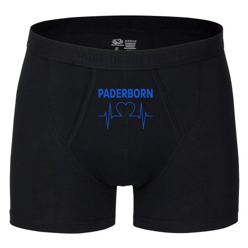 4068859041731 - multifanshop Herren Boxer Short - Paderborn - Herzschlag - Druck blau - Unterwäsche 4068859041731 - multifanshop Herren Boxer Short - Paderborn - Herzschlag - Druck blau - Unterwäsche