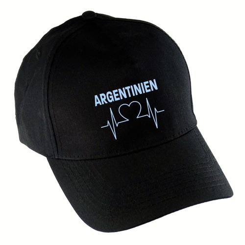 4068859275457 - multifanshop Baseballcap - Argentinien - Herzschlag - Druck hellblau - Mütze 4068859275457 - multifanshop Baseballcap - Argentinien - Herzschlag - Druck hellblau - Mütze