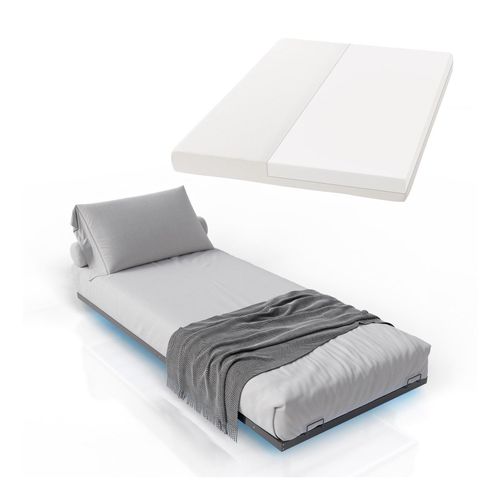4262437184227 - Metallbett Palamos 90x200 cm mit Matratze Lattenrost & LED - Schwebebett Bett - Schwarz 4262437184227 - Metallbett Palamos 90x200 cm mit Matratze Lattenrost & LED - Schwebebett Bett - Schwarz