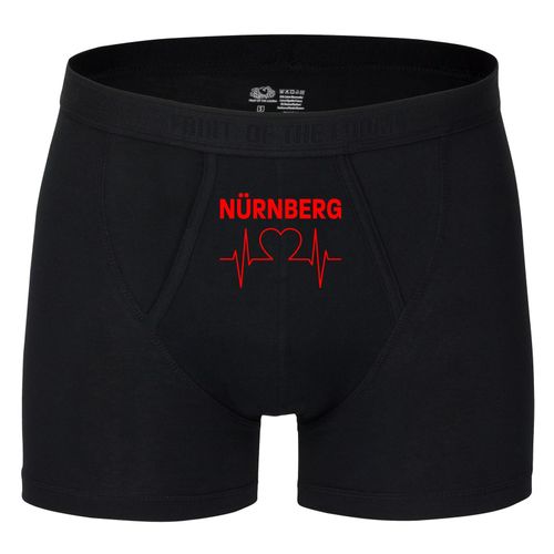 4068859117115 - multifanshop Herren Boxer Short - Nürnberg - Herzschlag - Druck rot - Unterwäsche 4068859117115 - multifanshop Herren Boxer Short - Nürnberg - Herzschlag - Druck rot - Unterwäsche