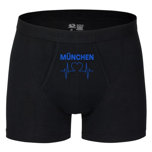 4068859040581 - multifanshop Herren Boxer Short - München blau - Herzschlag - Druck blau - Unterwäsche 4068859040581 - multifanshop Herren Boxer Short - München blau - Herzschlag - Druck blau - Unterwäsche
