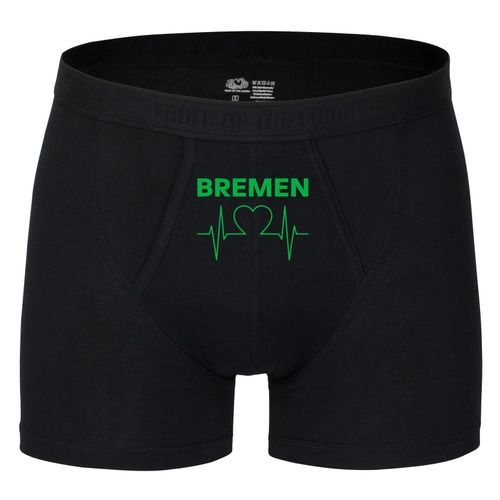 4068859172411 - multifanshop Herren Boxer Short - Bremen - Herzschlag - Druck grün - Unterwäsche 4068859172411 - multifanshop Herren Boxer Short - Bremen - Herzschlag - Druck grün - Unterwäsche
