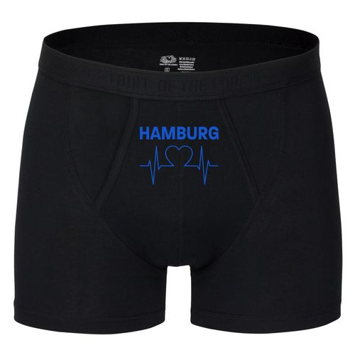 4068859012236 - multifanshop Herren Boxer Short - Hamburg - Herzschlag - Druck blau - Unterwäsche 4068859012236 - multifanshop Herren Boxer Short - Hamburg - Herzschlag - Druck blau - Unterwäsche