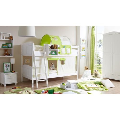 4250393872685 - TiCAA Etagenbett Erni Country Kiefer weiß Classic 4250393872685 - TiCAA Etagenbett Erni Country Kiefer weiß Classic