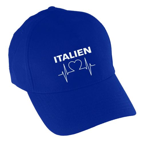 4068859419714 - multifanshop Baseballcap - Italien - Herzschlag - Druck weiß - Mütze 4068859419714 - multifanshop Baseballcap - Italien - Herzschlag - Druck weiß - Mütze