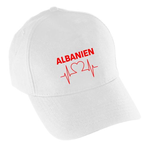 4068859452841 - multifanshop Baseballcap - Albanien - Herzschlag - Druck rot - Mütze 4068859452841 - multifanshop Baseballcap - Albanien - Herzschlag - Druck rot - Mütze