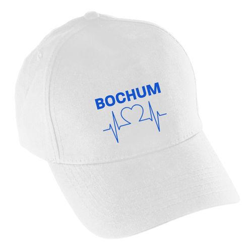 4068859034948 - multifanshop Baseballcap - Bochum - Herzschlag - Druck blau - Mütze 4068859034948 - multifanshop Baseballcap - Bochum - Herzschlag - Druck blau - Mütze