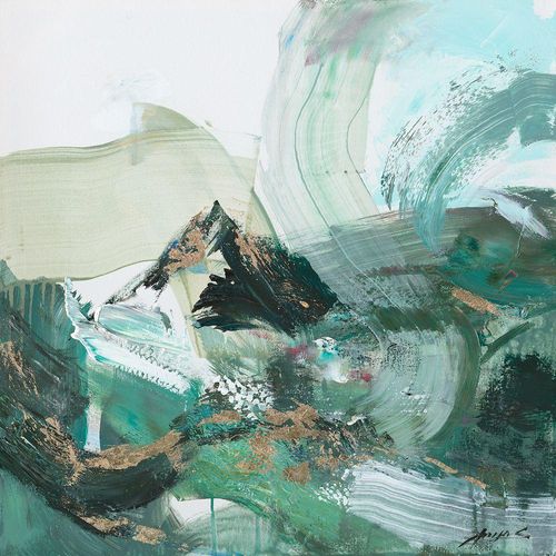 4050743077292 - Gemälde SCHWUNGVOLLE VARIATION (BHT 80x80x370 cm)