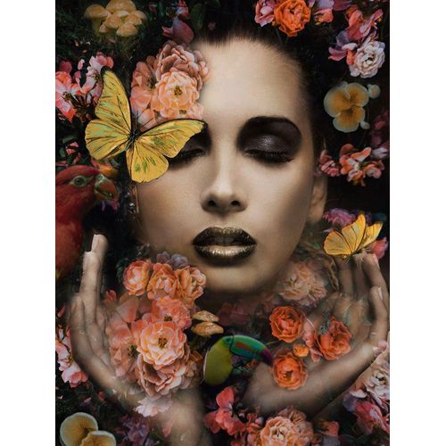 4050743077735 - Glasbild SCHÖNE IM BLUMENMEER (BHT 90x120x40 cm) BHT 90x120x40 cm bunt Acrylglasbild