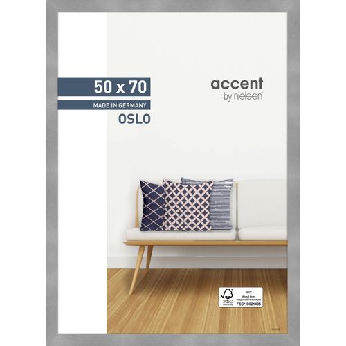 4012292408712 - Bilderrahmen OSLO (LB 50x70 cm) LB 50x70 cm grau Fotorahmen