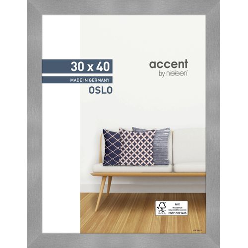 4012292408699 - Bilderrahmen OSLO (LB 30x40 cm) LB 30x40 cm grau Fotorahmen