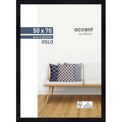 4012292502496 - Bilderrahmen OSLO (LB 50x70 cm) LB 50x70 cm schwarz Fotorahmen