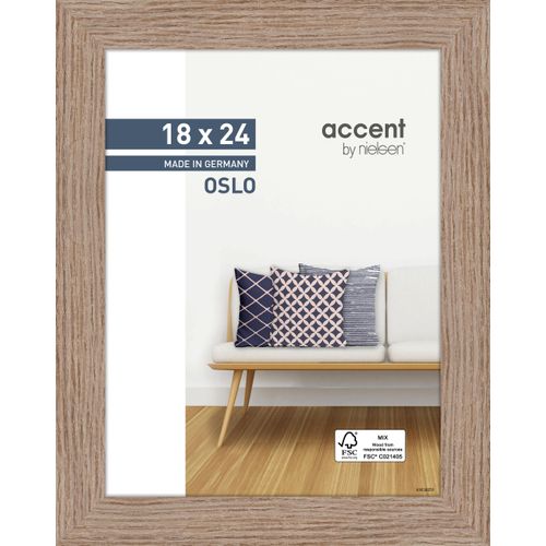 4012292408743 - Bilderrahmen OSLO (LB 18x24 cm) LB 18x24 cm braun Fotorahmen