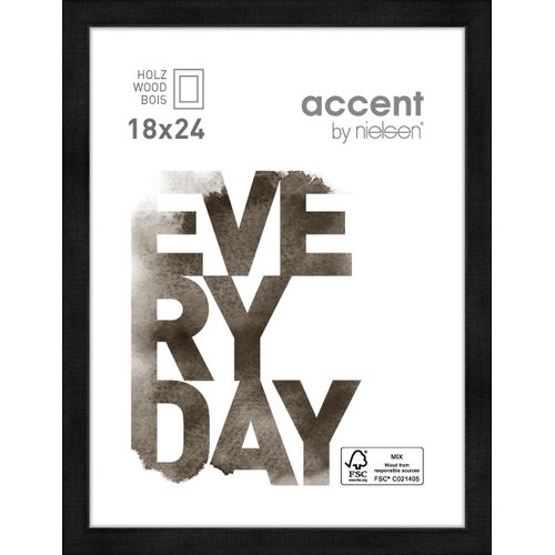 4012292495156 - Bilderrahmen ZOOM (LB 18x24 cm) LB 18x24 cm schwarz Fotorahmen