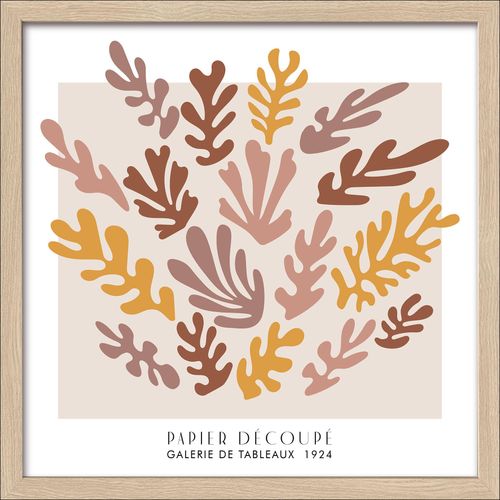 4019449498275 - PRO ART Gerahmtes Bild LEAVES II (BHT 3250x3250x180 cm) BHT 3250x3250x180 cm bunt