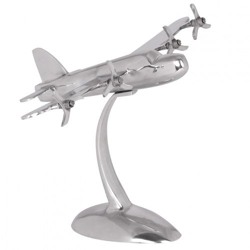 4250950225749 - Design Deko Flugzeug Propeller aus Aluminium Farbe Silber 4250950225749 - Design Deko Flugzeug Propeller aus Aluminium Farbe Silber