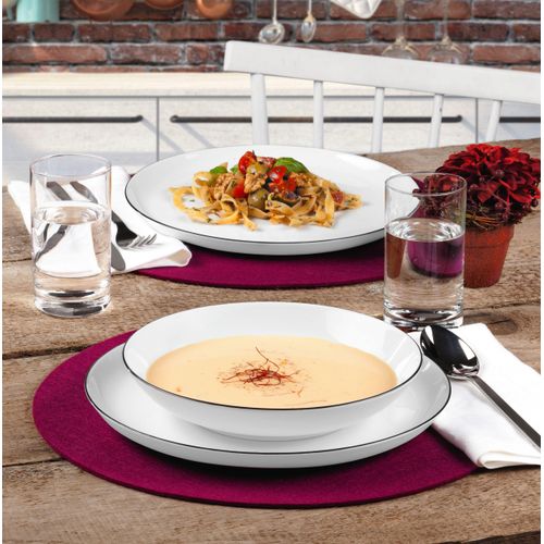 4052212052021 - Tafelservice SELTMANN WEIDEN Teller Set Geschirr-Set Lido Black Line Geschirr-Sets Gr 12 tlg schwarz-weiß (weiß schwarz) Tafelservice Made in Germany 12 Teile für 6 Personen 4052212052021 - Tafelservice SELTMANN WEIDEN Teller Set Geschirr-Set Lido Black Line Geschirr-Sets Gr 12 tlg schwarz-weiß (weiß schwarz) Tafelservice Made in Germany 12 Teile für 6 Personen