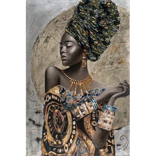 4050743057263 - Gemälde SCHÖNHEIT MIT TURBAN (LBH 100x150x4 cm) LBH 100x150x4 cm bunt Bild Kunstdruck Wandbild