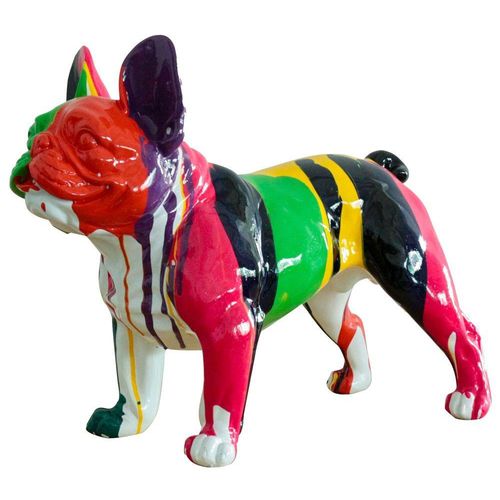 4050743056044 - Skulptur BUNTE BULLDOGGE (LBH 41x25x52 cm) LBH 41x25x52 cm bunt