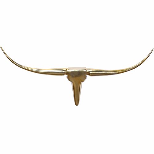 4250950210127 - Wanddekoration Geweih Bull M 100 cm Aluminium golden 4250950210127 - Wanddekoration Geweih Bull M 100 cm Aluminium golden