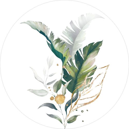 4019449470745 - PRO ART Glasbild WATERCOLOURED PALM (BHT 30x30x130 cm) BHT 30x30x130 cm bunt Acrylglasbild