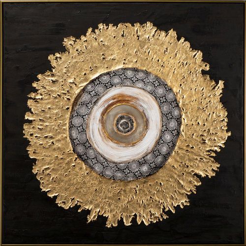 4050743085129 - Gemälde GOLDEN AURA (BH 10250x10250 cm) BH 10250x10250 cm bunt Bild Kunstdruck Wandbild 4050743085129 - Gemälde GOLDEN AURA (BH 10250x10250 cm) BH 10250x10250 cm bunt Bild Kunstdruck Wandbild