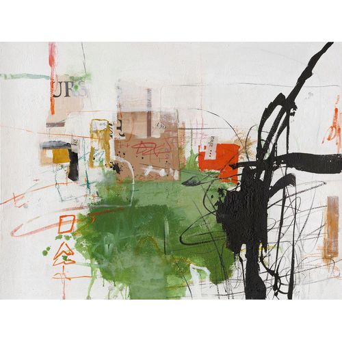 4050743085778 - Gemälde GREEN REFLEKTION (BH 90x120 cm) BH 90x120 cm gold Bild Kunstdruck Wandbild