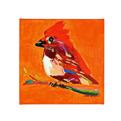 4030673543340 - Bild BIRDY (BH 30x30 cm) BH 30x30 cm rot Kunstdruck Gemälde Wandbild