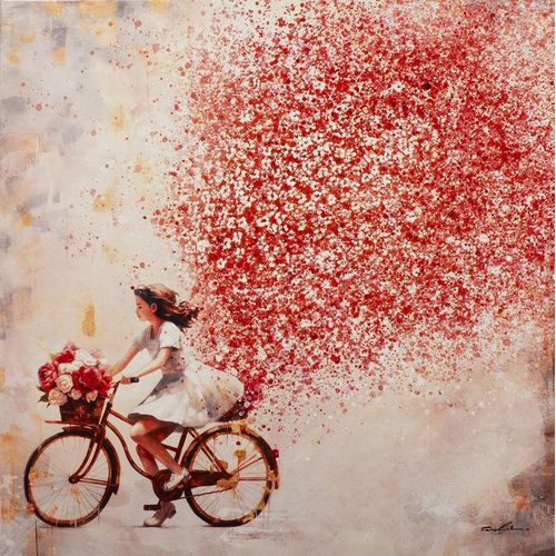 4050743089677 - Gemälde FLOWERS IN THE AIR! (BHT 100x100x370 cm) BHT 100x100x370 cm bunt Bild Kunstdruck Wandbild